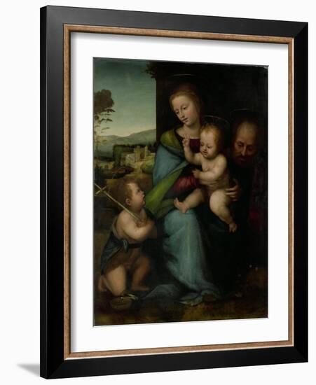 Holy Family with the Infant John the Baptist-Fra Bartolommeo-Framed Art Print