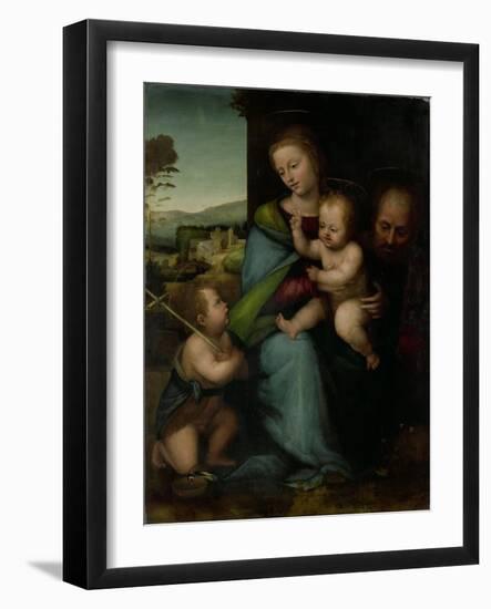 Holy Family with the Infant John the Baptist-Fra Bartolommeo-Framed Art Print