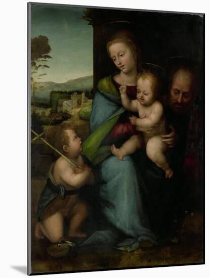 Holy Family with the Infant John the Baptist-Fra Bartolommeo-Mounted Art Print