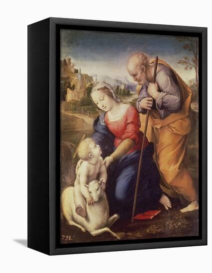 Holy Family with the Lamb-Raphael-Framed Premier Image Canvas