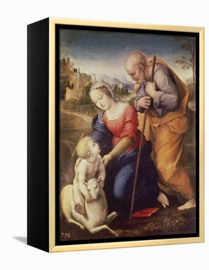 Holy Family with the Lamb-Raphael-Framed Premier Image Canvas