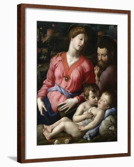 Holy Family with the Young Saint John-Agnolo Bronzino-Framed Giclee Print