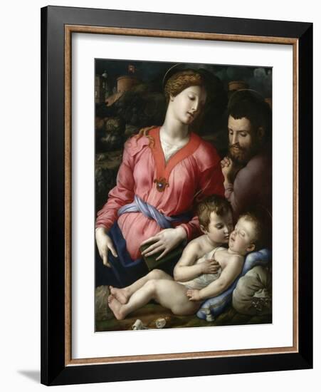 Holy Family with the Young Saint John-Agnolo Bronzino-Framed Giclee Print