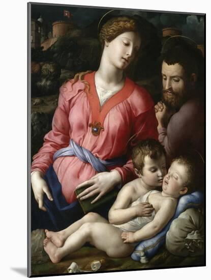 Holy Family with the Young Saint John-Agnolo Bronzino-Mounted Giclee Print