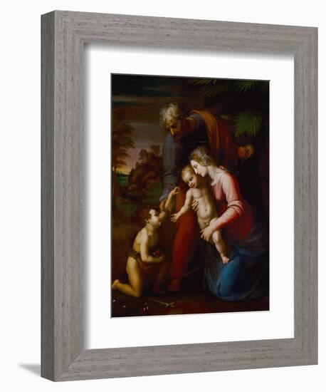 Holy Family with Young John Baptist-Raphael-Framed Giclee Print