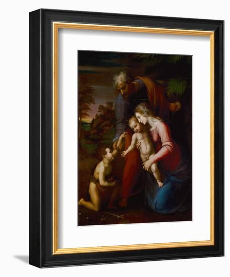 Holy Family with Young John Baptist-Raphael-Framed Giclee Print