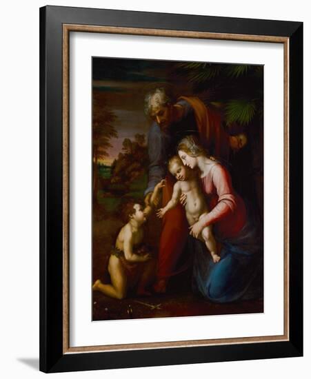 Holy Family with Young John Baptist-Raphael-Framed Giclee Print