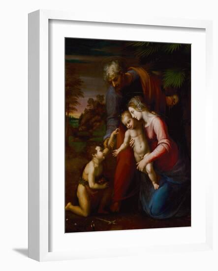 Holy Family with Young John Baptist-Raphael-Framed Giclee Print