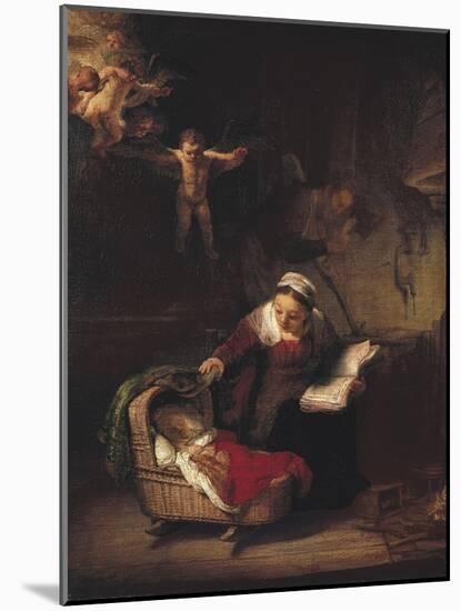Holy Family-Rembrandt van Rijn-Mounted Art Print