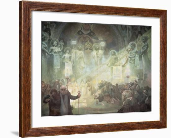 Holy Mount Athos, from the 'Slav Epic', 1926-Alphonse Mucha-Framed Giclee Print