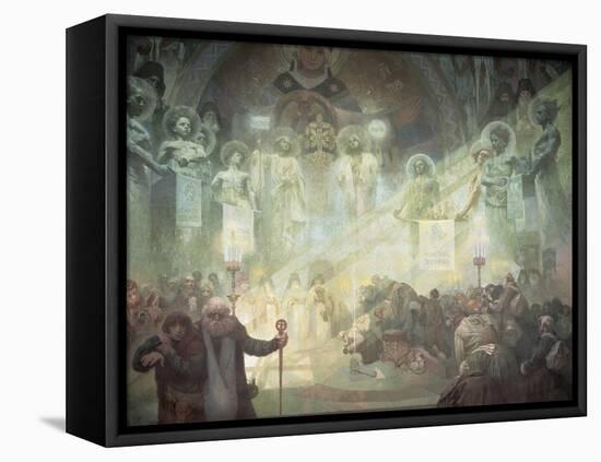 Holy Mount Athos, from the 'Slav Epic', 1926-Alphonse Mucha-Framed Premier Image Canvas