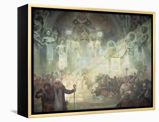 Holy Mount Athos, from the 'Slav Epic', 1926-Alphonse Mucha-Framed Premier Image Canvas