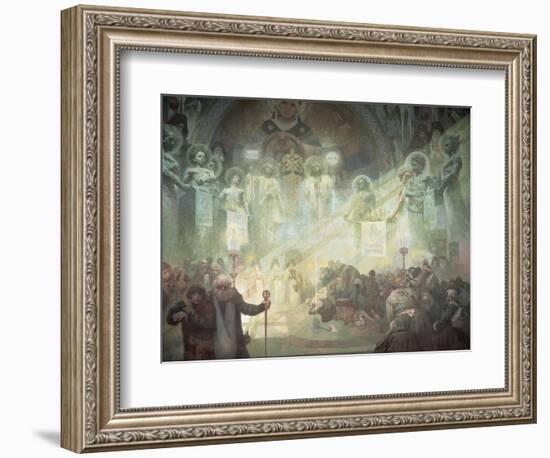 Holy Mount Athos, from the 'Slav Epic', 1926-Alphonse Mucha-Framed Giclee Print