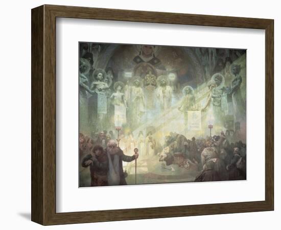 Holy Mount Athos, from the 'Slav Epic', 1926-Alphonse Mucha-Framed Giclee Print