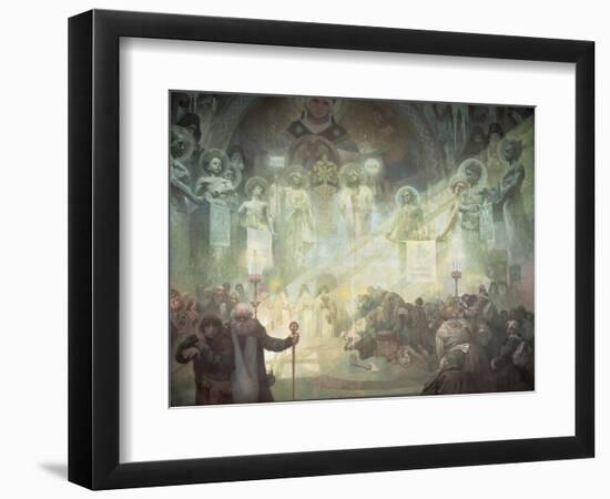 Holy Mount Athos, from the 'Slav Epic', 1926-Alphonse Mucha-Framed Giclee Print