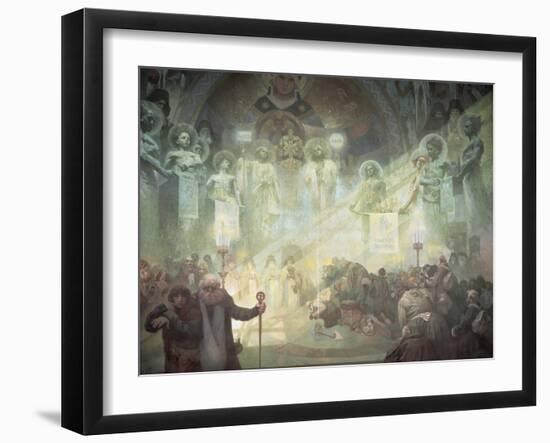 Holy Mount Athos, from the 'Slav Epic', 1926-Alphonse Mucha-Framed Giclee Print