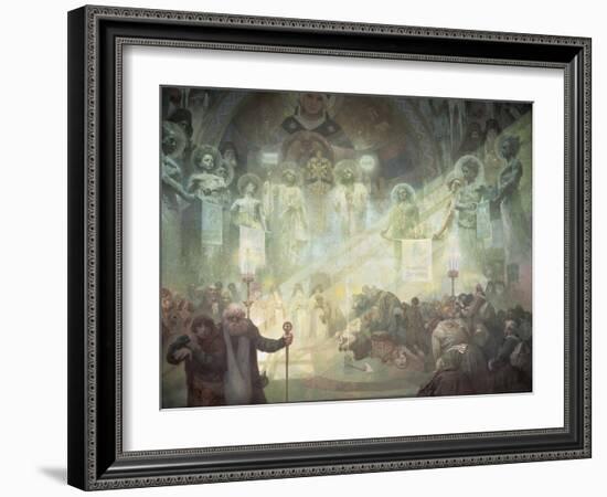 Holy Mount Athos, from the 'Slav Epic', 1926-Alphonse Mucha-Framed Giclee Print