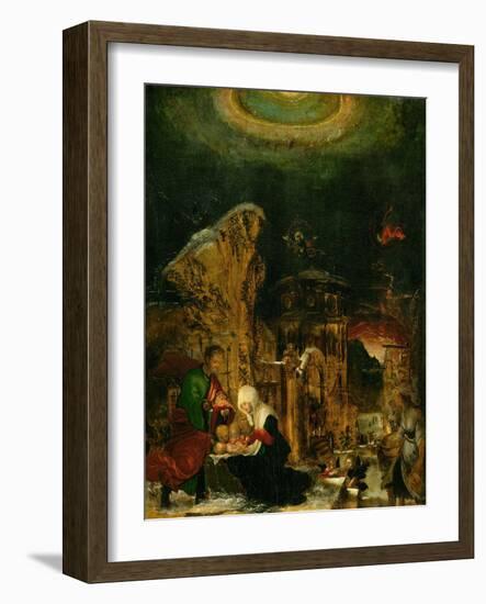 Holy Night, 1520-1525-Albrecht Altdorfer-Framed Giclee Print