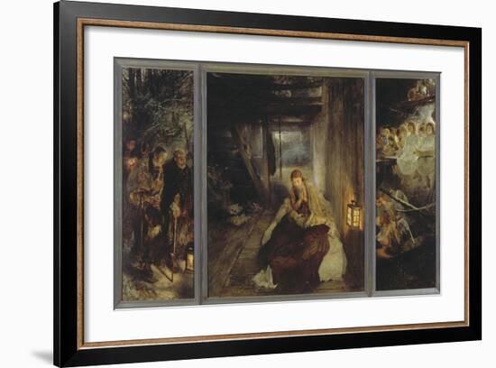 Holy Night (Triptych), 1888-89-Fritz von Uhde-Framed Giclee Print