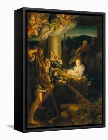 Holy Night-Antonio Allegri Da Correggio-Framed Premier Image Canvas