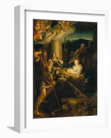 Holy Night-Antonio Allegri Da Correggio-Framed Giclee Print