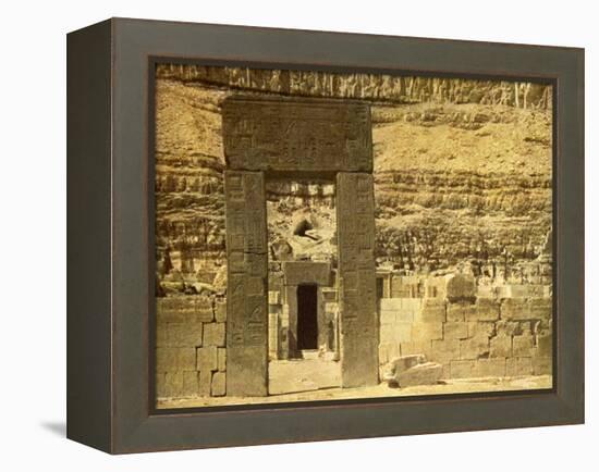 Holy of Holies in the Temple of El Bahri, Egypt-English Photographer-Framed Premier Image Canvas