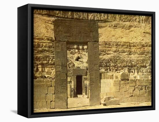 Holy of Holies in the Temple of El Bahri, Egypt-English Photographer-Framed Premier Image Canvas