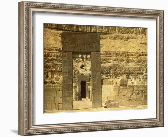 Holy of Holies in the Temple of El Bahri, Egypt-English Photographer-Framed Giclee Print