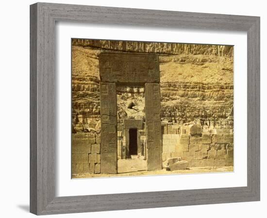 Holy of Holies in the Temple of El Bahri, Egypt-English Photographer-Framed Giclee Print