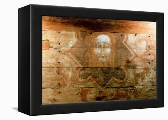 Holy Shroud: Templar Panel Painting-null-Framed Premier Image Canvas