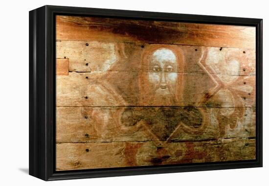 Holy Shroud: Templar Panel Painting-null-Framed Premier Image Canvas