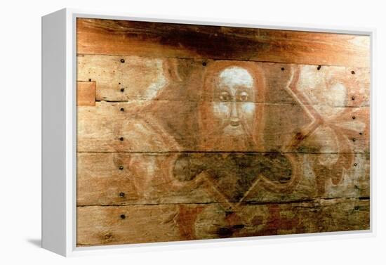 Holy Shroud: Templar Panel Painting-null-Framed Premier Image Canvas