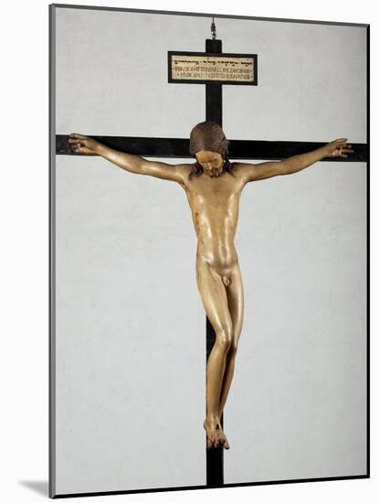 Holy Spirit Crucifix, circa 1493, by Michelangelo (1475-1564), Sculpture in Polychrome Wood, Sacris-Michelangelo Buonarroti-Mounted Giclee Print