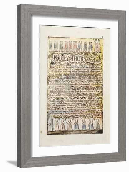 Holy Thursday, 1789-William Blake-Framed Giclee Print