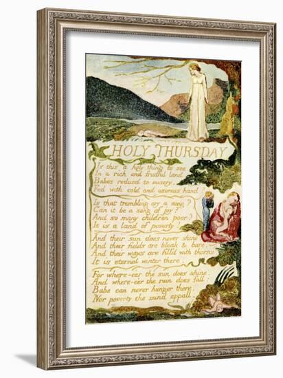 Holy Thursday by William Blake-William Blake-Framed Giclee Print