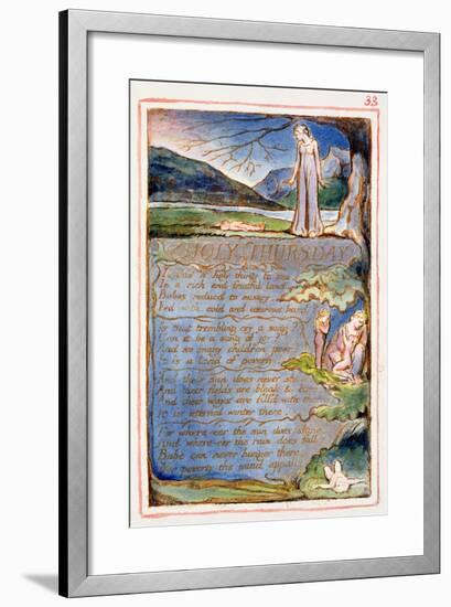 Holy Thursday: Plate 33 from Songs of Innocence and of Experience C.1815-26-William Blake-Framed Giclee Print