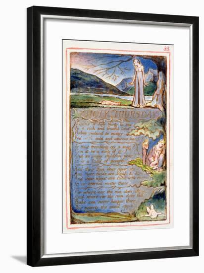 Holy Thursday: Plate 33 from Songs of Innocence and of Experience C.1815-26-William Blake-Framed Giclee Print