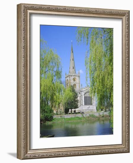 Holy Trinity Church from the River Avon, Stratford-Upon-Avon, Warwickshire, England, UK, Europe-David Hunter-Framed Photographic Print