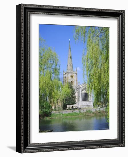 Holy Trinity Church from the River Avon, Stratford-Upon-Avon, Warwickshire, England, UK, Europe-David Hunter-Framed Photographic Print