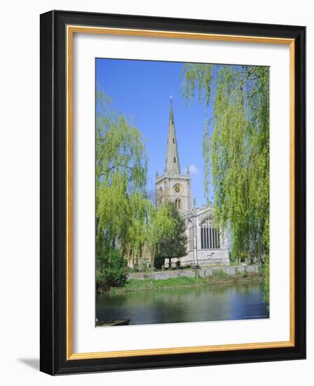 Holy Trinity Church from the River Avon, Stratford-Upon-Avon, Warwickshire, England, UK, Europe-David Hunter-Framed Photographic Print