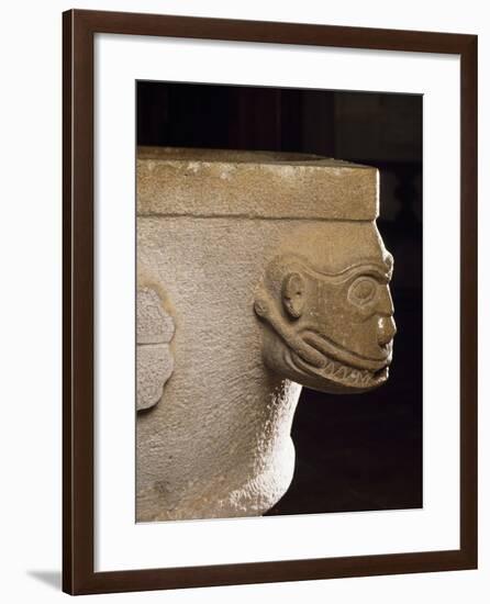 Holy Water Font Resting on Upside Down Roman Capital-null-Framed Giclee Print