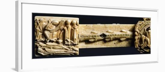 Holy Women at Jesus' Tomb, Decorative Detail from the Cloisters Cross, Ivory-null-Framed Giclee Print