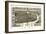 Holyoke, Massachusetts - Panoramic Map-Lantern Press-Framed Art Print