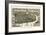 Holyoke, Massachusetts - Panoramic Map-Lantern Press-Framed Art Print