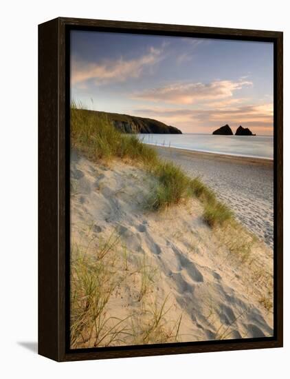 Holywell Bay with Carters Gull Rocks in the Background, Near Newquay, Cornwall, UK, June 2008-Ross Hoddinott-Framed Premier Image Canvas