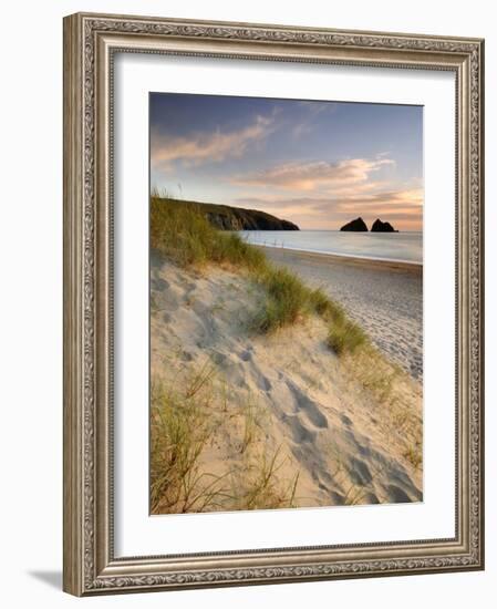 Holywell Bay with Carters Gull Rocks in the Background, Near Newquay, Cornwall, UK, June 2008-Ross Hoddinott-Framed Photographic Print