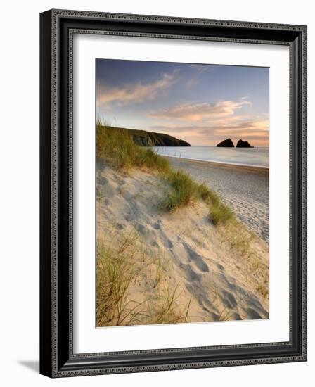 Holywell Bay with Carters Gull Rocks in the Background, Near Newquay, Cornwall, UK, June 2008-Ross Hoddinott-Framed Photographic Print