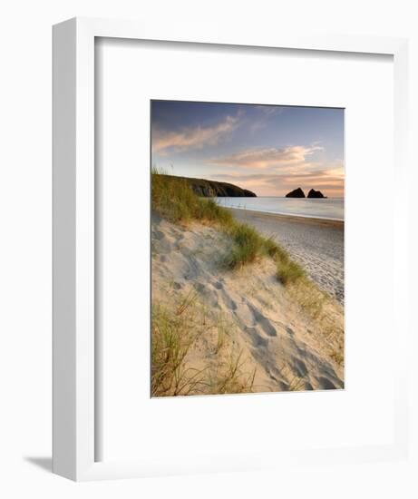 Holywell Bay with Carters Gull Rocks in the Background, Near Newquay, Cornwall, UK, June 2008-Ross Hoddinott-Framed Photographic Print