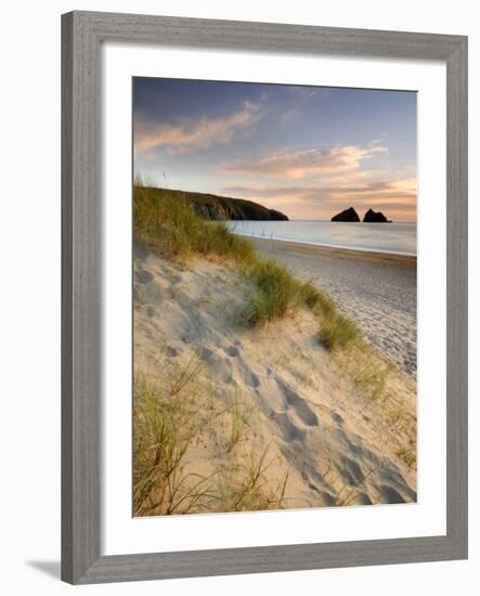 Holywell Bay with Carters Gull Rocks in the Background, Near Newquay, Cornwall, UK, June 2008-Ross Hoddinott-Framed Photographic Print