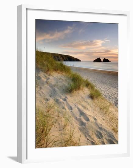 Holywell Bay with Carters Gull Rocks in the Background, Near Newquay, Cornwall, UK, June 2008-Ross Hoddinott-Framed Photographic Print